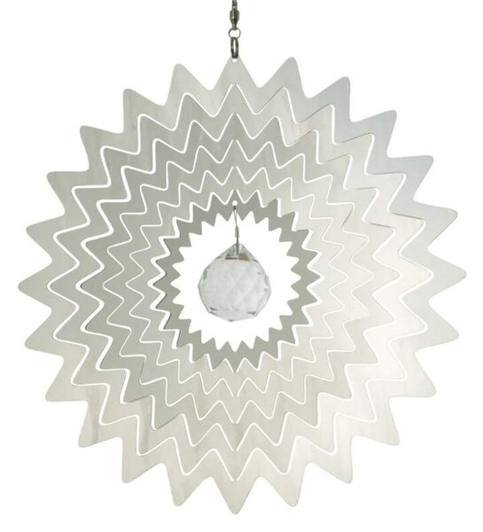 Zahradní větrná dekorace Mirror crystal Star 20 cm