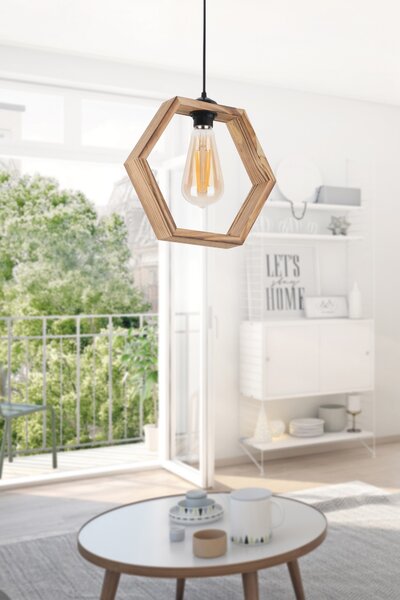 Opviq Závěsný lustr Hexagon hnědý