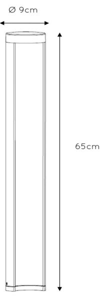 Lucide 27874/65/30 - LED Venkovní lampa COMBO LED/9W/230V 65 cm IP54