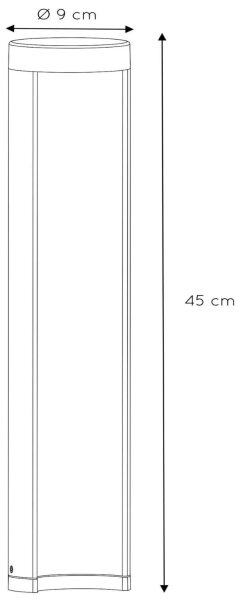 Lucide 27874/45/30 - LED Venkovní lampa COMBO LED/9W/230V 45 cm IP54