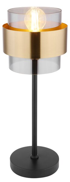 GLOBO Stolní moderní lampa MILLEY, 1xE27, 60W, černá, mosazná 15560T