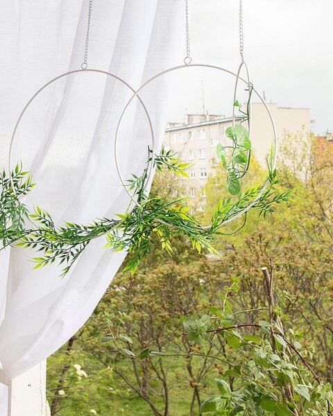 Závěsná dekorace Rings White 3ks
