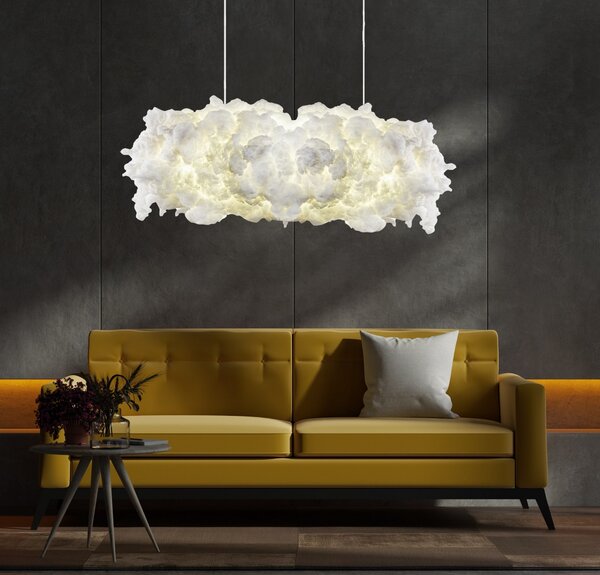 Opviq Závěsný lustr Serenity 90 cm bílý