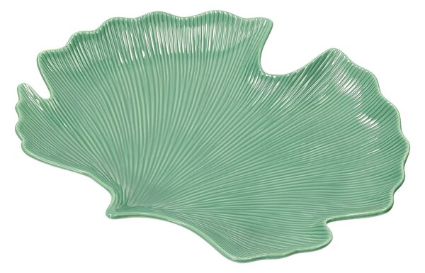 Talíř Jungle Leaves 35cm light green