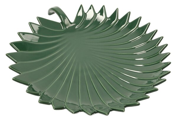 Talíř Jungle Leaves 35cm zelený