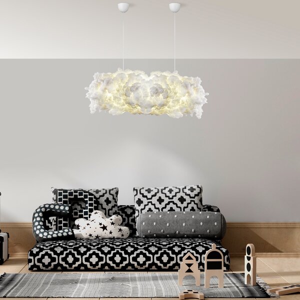 Opviq Závěsný lustr Serenity 90 cm bílý