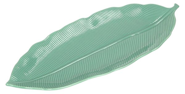 Talíř Jungle Leaves 47cm light green