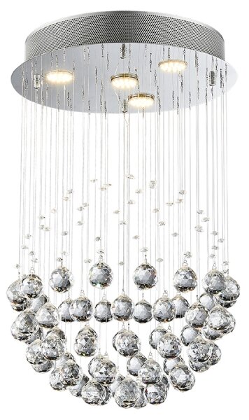 LUXERA 62413 - Křišťálový přisazený lustr XAVER 4xGU10/50W/230V