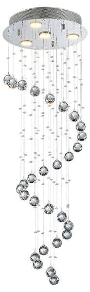 LUXERA 62410 - Křišťálový přisazený lustr COIL 4xGU10/50W/230V