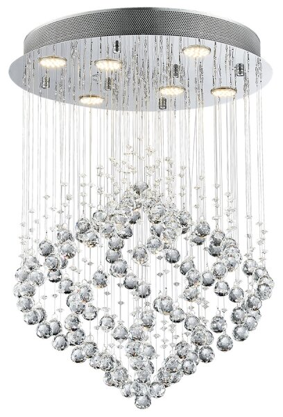 LUXERA 62412 - Křišťálový přisazený lustr CHESTER 6xGU10/50W/230V