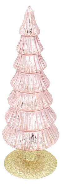 Decorace Růžový vánoční stromek 28cm