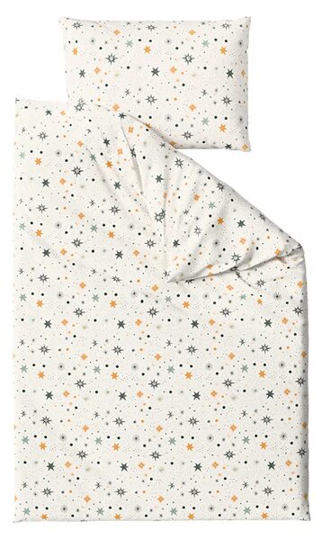 Sada krepového povlečení ASTORIA POLY krémové + prostěradlo Jersey 90 x 200 cm cappuccino, jednolůžko