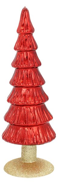 Dekorcja Červený Vánoční Stromek 28cm