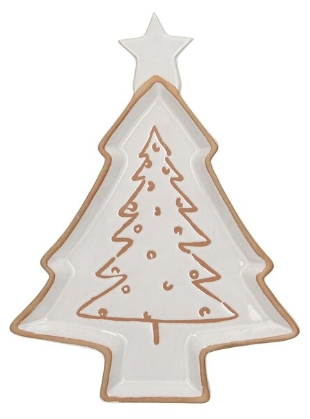 Talíř Beige Christmas Tree classic