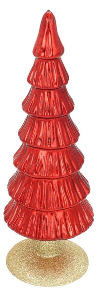 Dekorcja Červený Vánoční Stromek 28cm