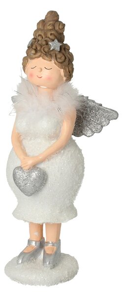 Figurka Angel Heart 30 cm silver