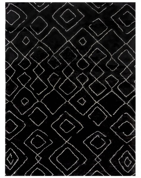 Hans Home | Kusový koberec Furber Imran Fur Berber Black/Ivory