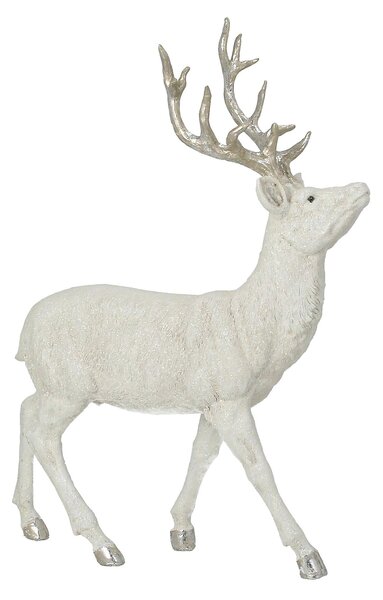 Figurka Deer White 32x12x39 cm silver