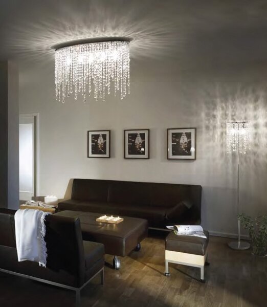 Ideal Lux - Křišťálové stropní svítidlo RAIN 3xE14/40W/230V lesklý chrom