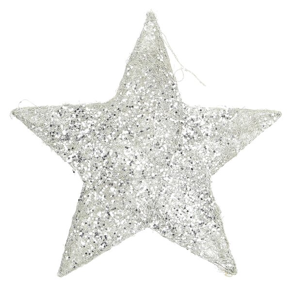 Vánoční ozdoba Star Silver 30 cm