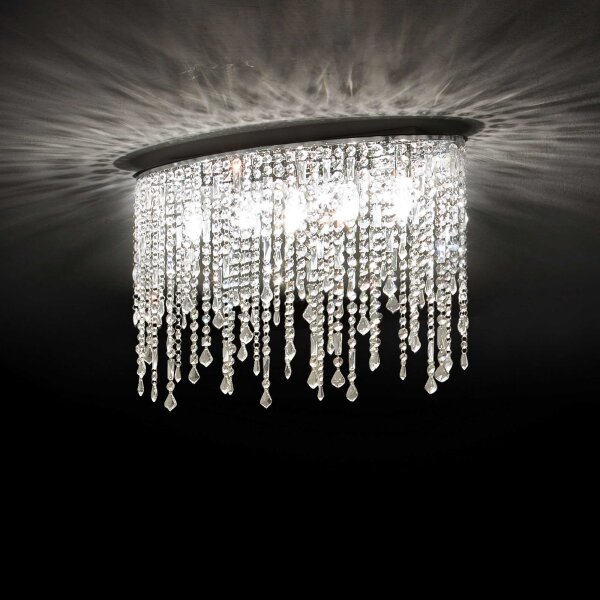 Ideal Lux - Křišťálové stropní svítidlo RAIN 3xE14/40W/230V lesklý chrom