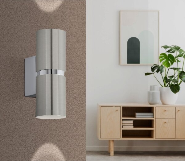 Eglo 96261 - LED Nástěnné svítidlo PASSA 2xGU10/3.3W/230V kulaté