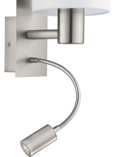 Eglo 96477 - LED Flexibilní svítidlo PASTERI 1xE27/40W+LED/3,8W bílá