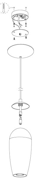 Eglo 96343 - LED Lustr na lanku FARSALA 1xG9/2,5W/230V