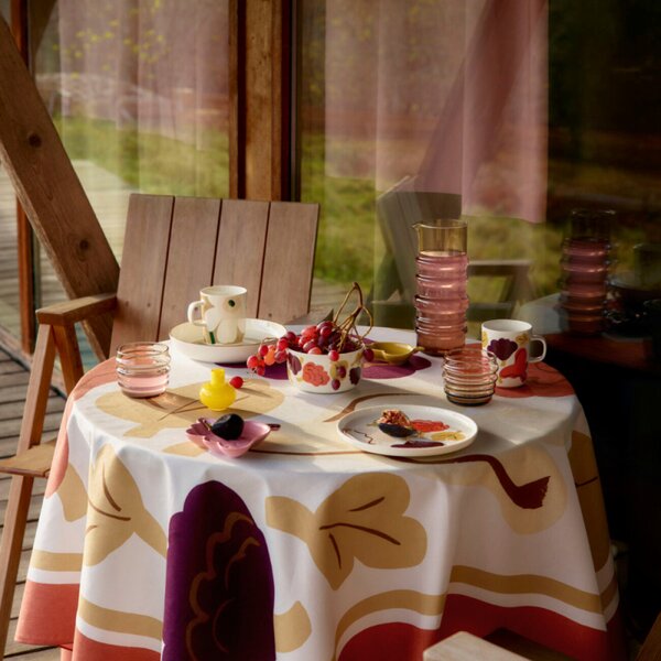 Marimekko Hrnek Oiva Unikko 0,25l, béžovo-zelený