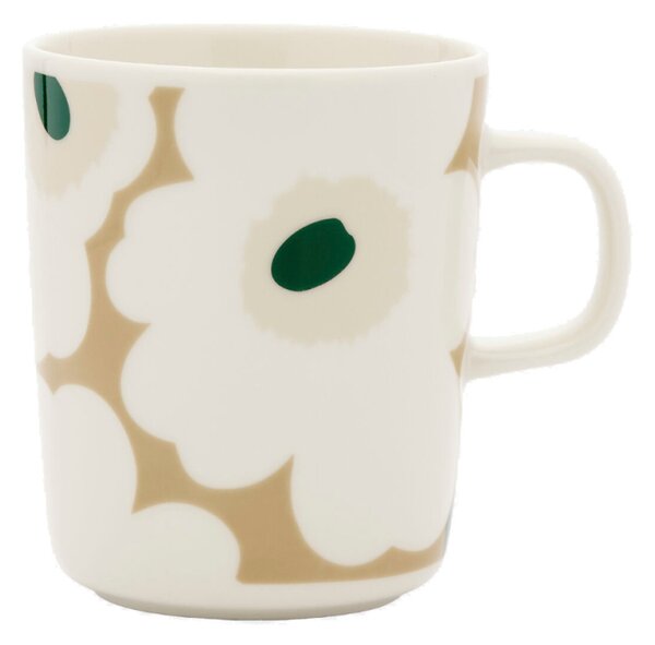 Marimekko Hrnek Oiva Unikko 0,25l, béžovo-zelený