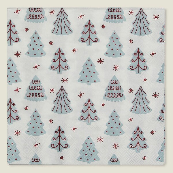 Vánoční ubrousky Winter Trees I 16x16 cm