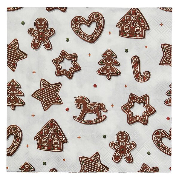 Vánoční ubrousky Cookie II 20 szt
