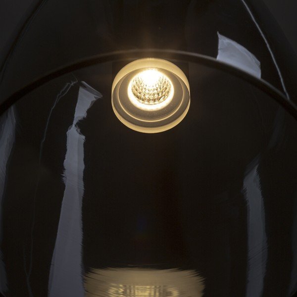 BELLINI M LED závěsná černá kouřové sklo 230V LED 5W 30° 3000K - RED - DESIGN RENDL