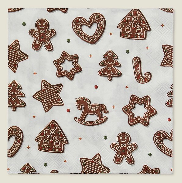 Vánoční ubrousky Cookie II 20 szt