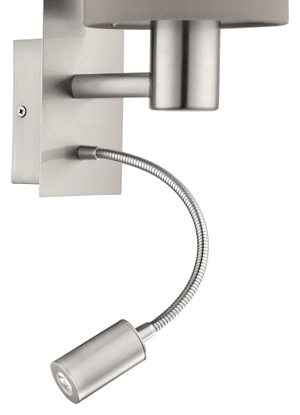 Eglo 96478 - LED Flexibilní svítidlo PASTERI 1xE27/40W+LED/3,8W taupe