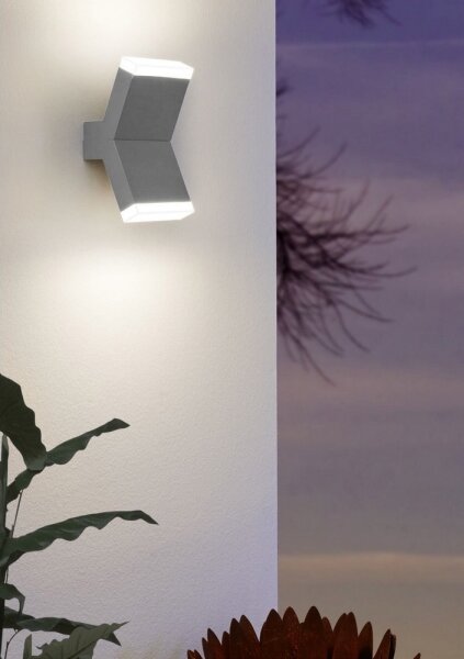 Eglo 96706 - LED Nástěnné svítidlo CANTZO 2xLED/4W/230V šedá