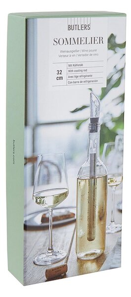 SOMMELIER Nálevka na víno s chladicí tyčí 32 cm