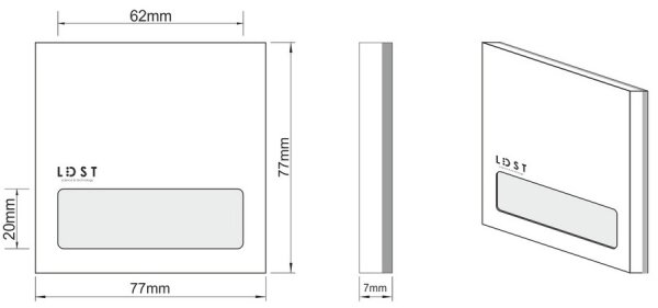 LDST AL-01-B-BZ5 - LED schodišťové svítidlo ALEX 5xLED/1,2W/230V bílá 6500K