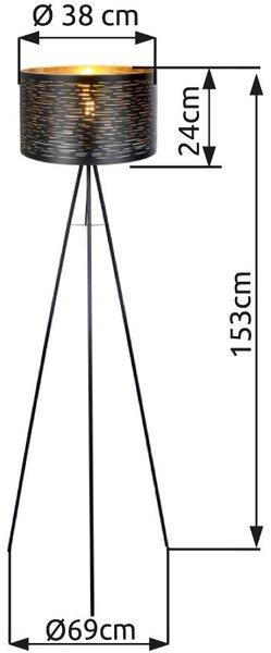 Globo 15342S stojací lampa Tunno 1x40W | E27
