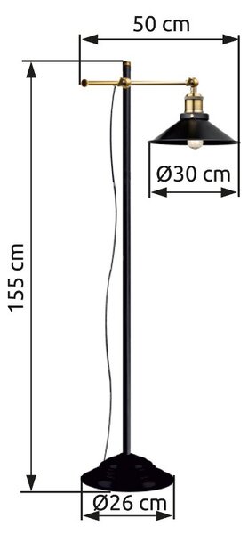 Globo 15053S stojací lampa Lenius 1x60W | E27