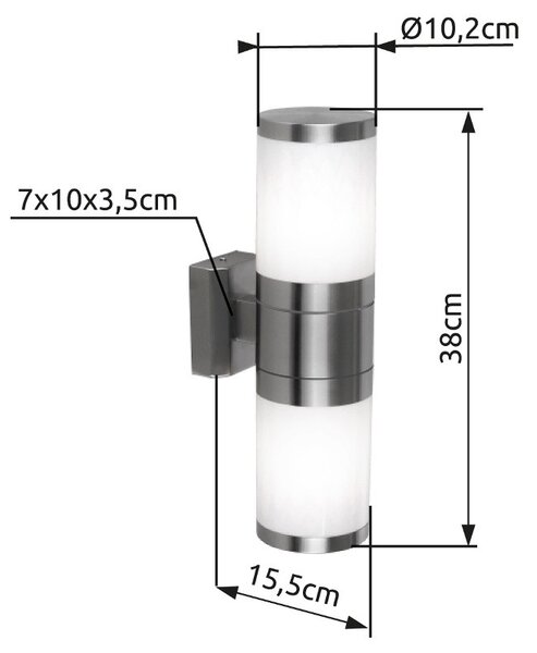 Globo 32014-2 venkovní nástěnné svítidlo Xeloo 2x60W | E27 | IP44