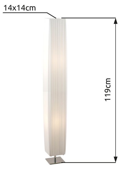 Globo 24662 stojací lampa Bailey 2x40W | E27 - bílá