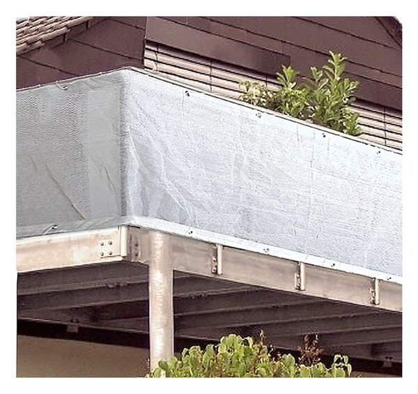 Bílá plastová balkonová zástěna 500x90 cm - Garden Pleasure
