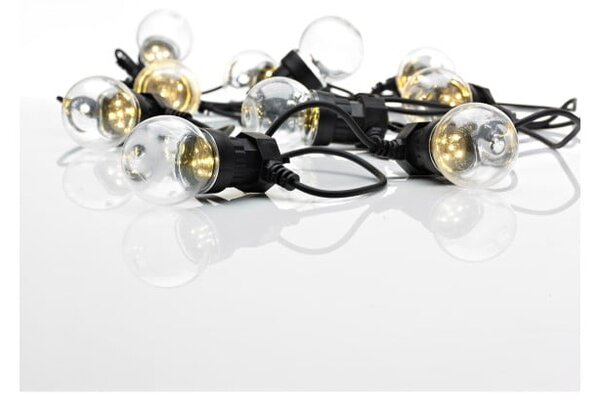 Černý LED světelný řetěz Markslöjd Dakke, 10 světýlek, délka 7,5 m