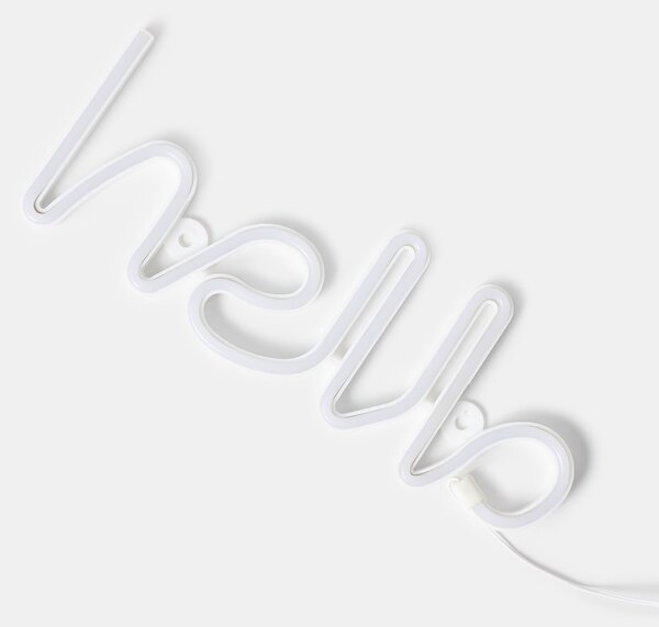 Sinsay - LED neonová lampa ve tvaru nápisu hello - bílá