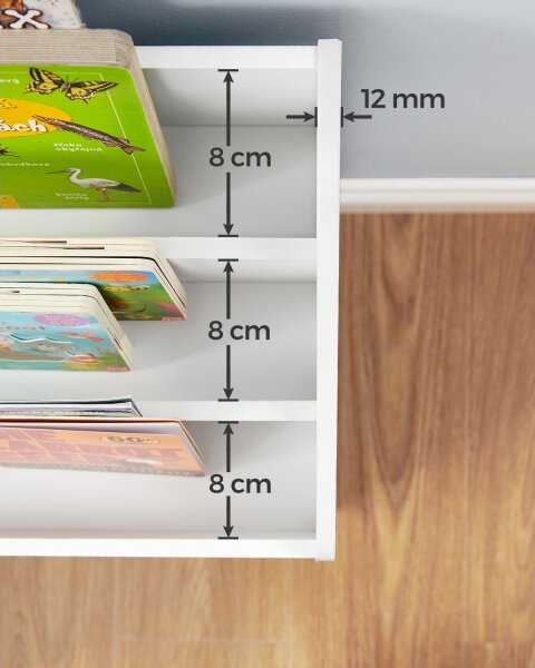 Dětská knihovnička se zásuvkou ANET bílá