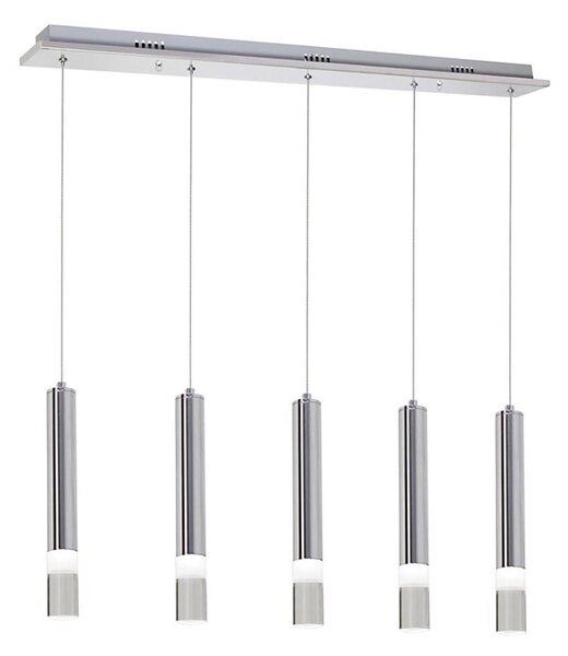 LED Lustr na lanku ICE 5xLED/5W/230V
