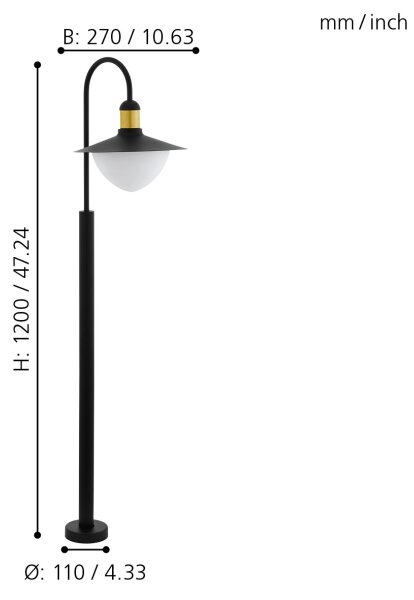 Eglo 97287 - Venkovní lampa SIRMIONE 1xE27/60W/230V IP44