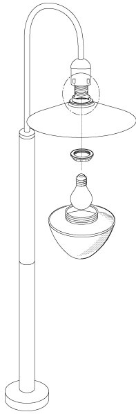 Eglo 97287 - Venkovní lampa SIRMIONE 1xE27/60W/230V IP44