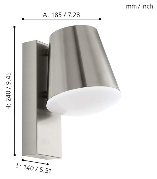 Eglo 97484 - LED Stmívatelné venkovní svítidlo CALDIERO-C 1xE27/9W/230V IP44